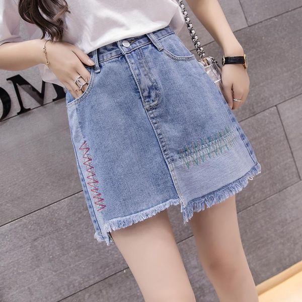 skirts embroidered denim skirt women summer casual high waist patchwork a-line tassel short ladies plus size 5xl mini, Black
skirts embroidered denim skirt women summer casual high waist patchwork a-line tassel short ladies plus size 5xl mini, Black