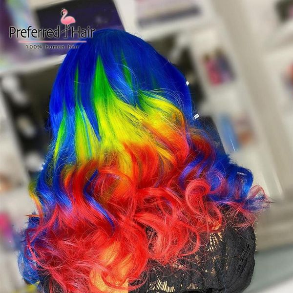 lace wigs preferred blue green ombre human hair wig pre plucked yellow red straight front remy brazilian transparent, Black;brown
lace wigs preferred blue green ombre human hair wig pre plucked yellow red straight front remy brazilian transparent, Black;brown