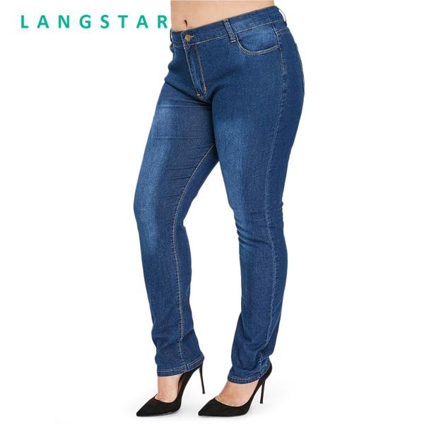 women's jeans langstar plus size mid waisted plain zipper flat denim pencil pants women skinny pockets female pant trousers, Blue
women's jeans langstar plus size mid waisted plain zipper flat denim pencil pants women skinny pockets female pant trousers, Blue