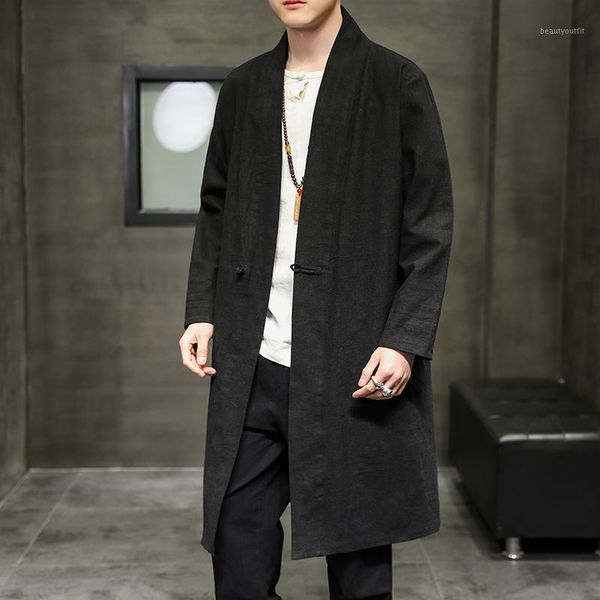 men's trench coats 2021 men linen kimono vintage mens chinese style cotton long gown jacket male loose national streetwear windbreaker, Tan;black
men's trench coats 2021 men linen kimono vintage mens chinese style cotton long gown jacket male loose national streetwear windbreaker, Tan;black
