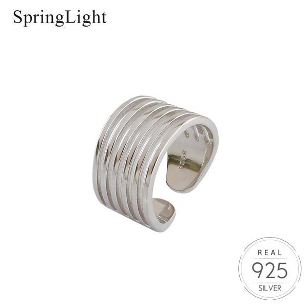 cluster rings springlight minimalist multilayer lines opening ring real 925 sterling silver handmade fine jewelry for women, Golden;silver
cluster rings springlight minimalist multilayer lines opening ring real 925 sterling silver handmade fine jewelry for women, Golden;silver