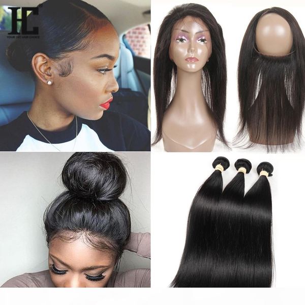 8a grade brazilian virgin hair bundles straight hair 360 lace frontal with 3 bundles 100% unprocessed virgin human hair extensions, Black
8a grade brazilian virgin hair bundles straight hair 360 lace frontal with 3 bundles 100% unprocessed virgin human hair extensions, Black