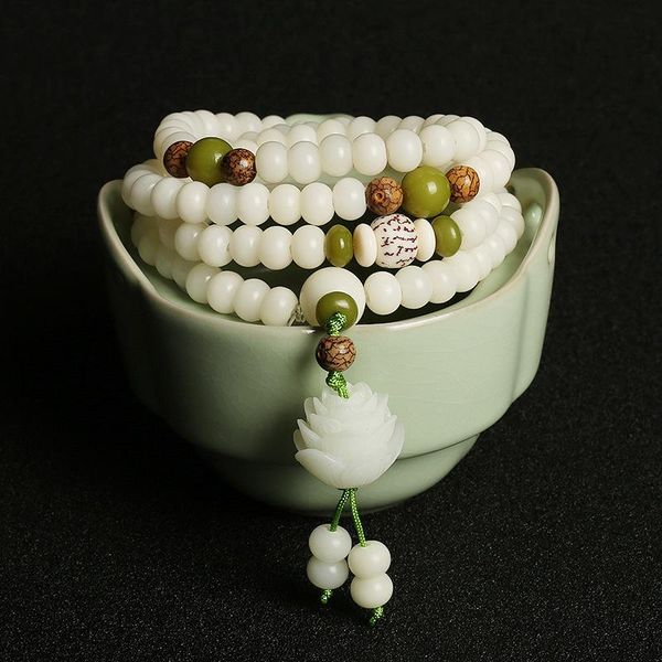charm bracelets 108*8mm/10mm original design natural white bodhi root beads bracelet lotus bract for women meditation balancing jewelry gift, Golden;silver
charm bracelets 108*8mm/10mm original design natural white bodhi root beads bracelet lotus bract for women meditation balancing jewelry gift, Golden;silver