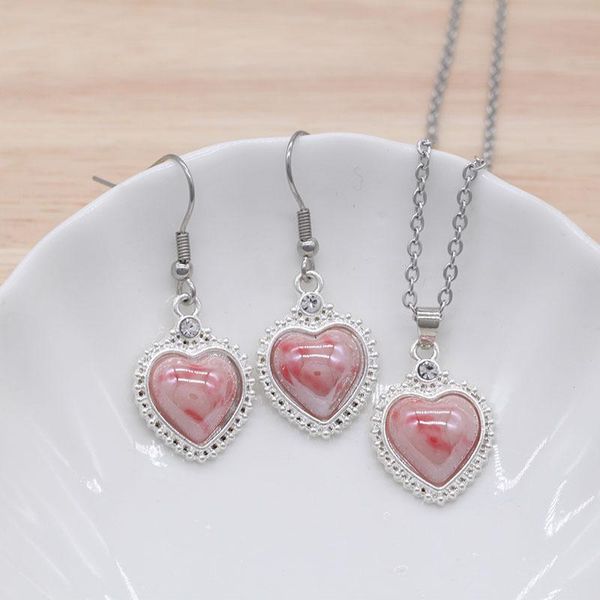 earrings & necklace vintage ceramics heart shape oval water drop jewelry set for women female ceramic bead, Silver
earrings & necklace vintage ceramics heart shape oval water drop jewelry set for women female ceramic bead, Silver