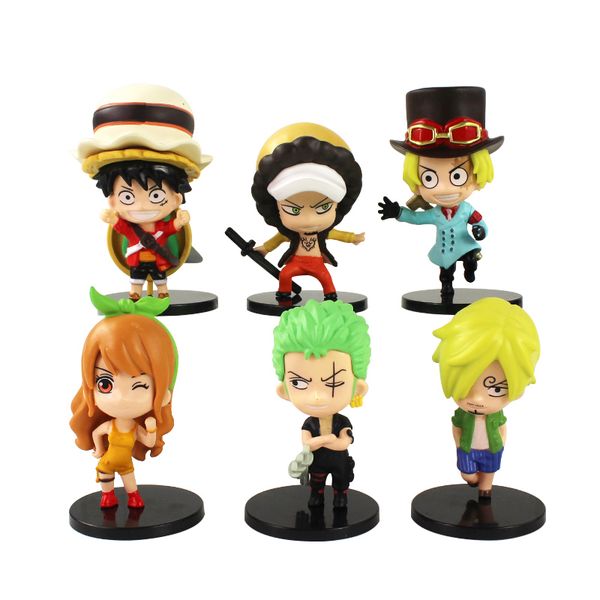 6pcs/set op figure toys luffy zoro sanji nami sabo law action figure model toy for kids
6pcs/set op figure toys luffy zoro sanji nami sabo law action figure model toy for kids