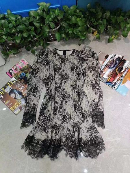 casual dresses women spring dress luxury european design party style, Black;gray
casual dresses women spring dress luxury european design party style, Black;gray