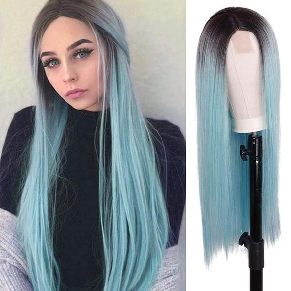 synthetic wigs long blonde and brown for black women highlight cosplay straight blue pink red wig
synthetic wigs long blonde and brown for black women highlight cosplay straight blue pink red wig