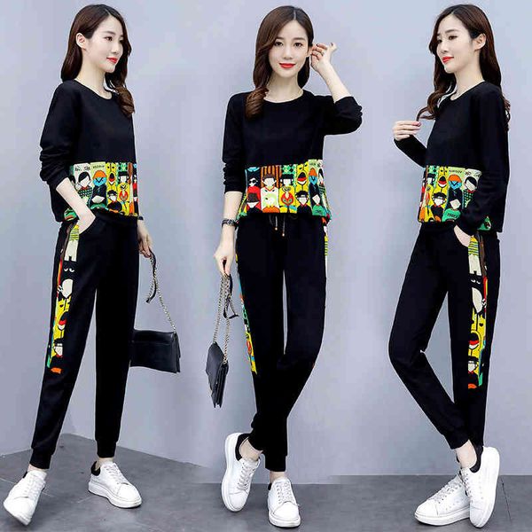 2020 autumn printed sports leisure korean version loose and thin, foreign style, age reducing fashion two-piece women's suit, Gray
2020 autumn printed sports leisure korean version loose and thin, foreign style, age reducing fashion two-piece women's suit, Gray