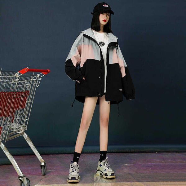 women's jackets techwear jacket for women 2021 student spring korean hong kong style loose autumn windbreaker trend cool streetwear, Black;brown
women's jackets techwear jacket for women 2021 student spring korean hong kong style loose autumn windbreaker trend cool streetwear, Black;brown