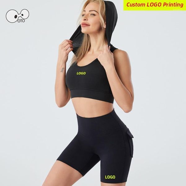yoga outfit custom logo summer sports suit women quick dry fitness hooded bra+high waist short tights 2 pcs jogging running set
yoga outfit custom logo summer sports suit women quick dry fitness hooded bra+high waist short tights 2 pcs jogging running set