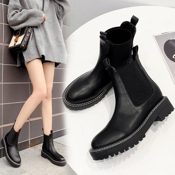 dress shoes 2021 autumn boots british thick heel short versatile sleeve locomotive middle women's, Black
dress shoes 2021 autumn boots british thick heel short versatile sleeve locomotive middle women's, Black