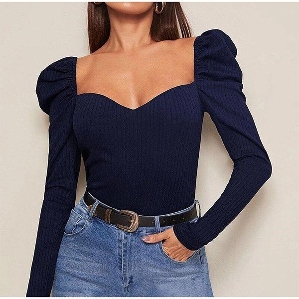 women's sweaters puff long sleeve sweater women solid knitted pullover ladies chic ins slim jumper autumn fashion blouse 2021, White;black
women's sweaters puff long sleeve sweater women solid knitted pullover ladies chic ins slim jumper autumn fashion blouse 2021, White;black