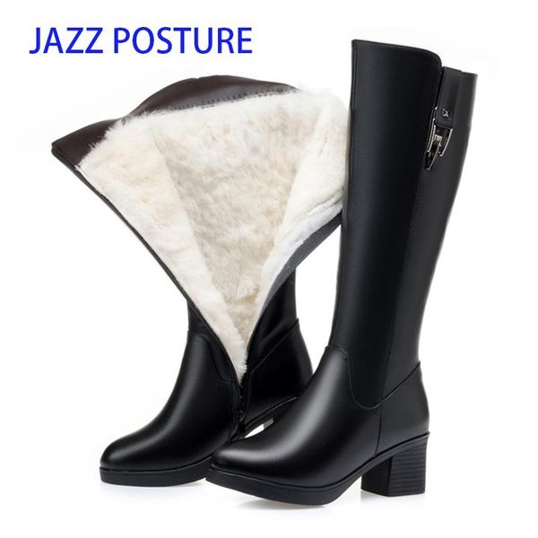 boots wool women snow knee high warm genuine leather fur shoes plush platform for winter z657, Black
boots wool women snow knee high warm genuine leather fur shoes plush platform for winter z657, Black
