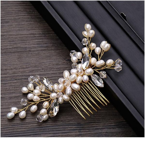 trendy gold crystal pearl hair comb hair accessories wedding tiara bridal headpiece hair ornaments bride women qylsme, Silver
trendy gold crystal pearl hair comb hair accessories wedding tiara bridal headpiece hair ornaments bride women qylsme, Silver