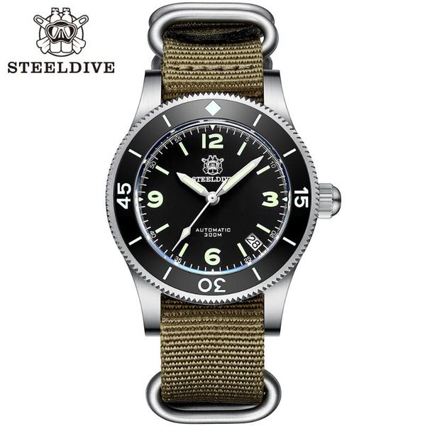 wristwatches sd1952 steeldive 316l stainless steel 30atm ceramic bezel automatic japan nh35 genuine leather strap dive watch, Slivery;brown
wristwatches sd1952 steeldive 316l stainless steel 30atm ceramic bezel automatic japan nh35 genuine leather strap dive watch, Slivery;brown