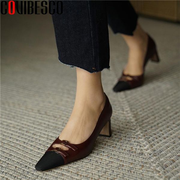 covibesco spring summer women pumps hollow buckle genuine leather office casual high heels fashion concise design shoes woman, Black
covibesco spring summer women pumps hollow buckle genuine leather office casual high heels fashion concise design shoes woman, Black