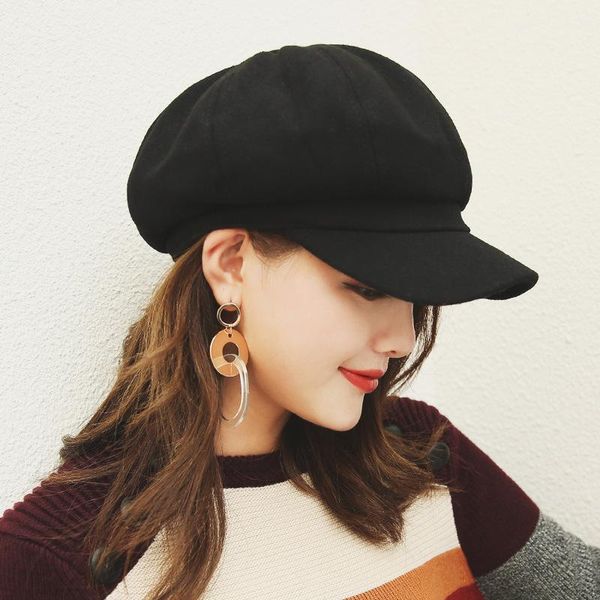 berets ladies hats web celebrity wool beret leisure versatile female autumn winter cap french fashion version ins tide octagonal hat, Blue;gray
berets ladies hats web celebrity wool beret leisure versatile female autumn winter cap french fashion version ins tide octagonal hat, Blue;gray