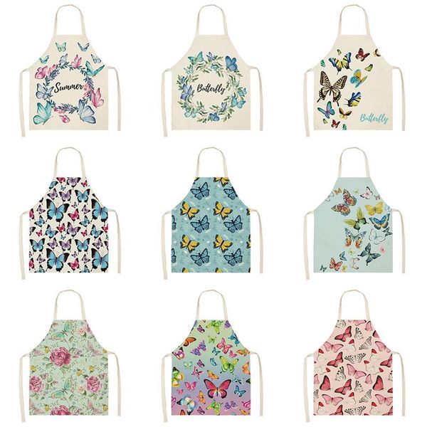 aprons kitchen apron colorful butterfly flower women printed sleeveless cotton linen for men home cleaning tools
aprons kitchen apron colorful butterfly flower women printed sleeveless cotton linen for men home cleaning tools