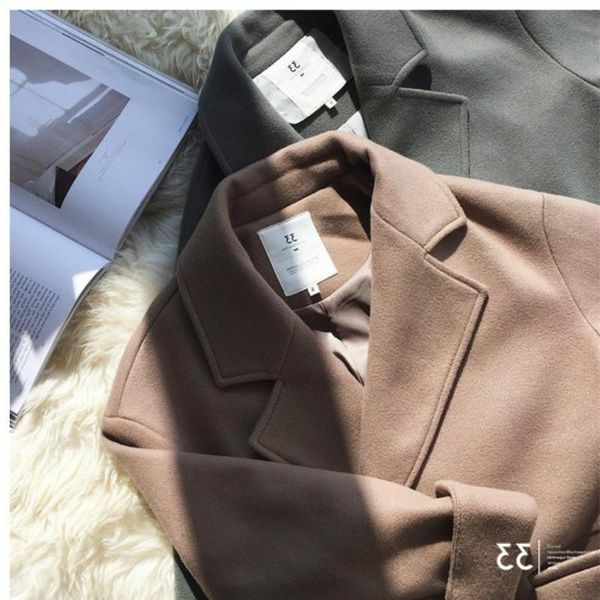 women's wool & blends 2021 autumn and winter fashion korean double-sided woolen coat over the knee long thick lace up female trend, Black
women's wool & blends 2021 autumn and winter fashion korean double-sided woolen coat over the knee long thick lace up female trend, Black