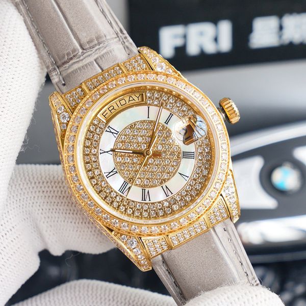 luxury watch diamond dial fashion luxury leather two color strap mechanical watch waterproof sapphire, Slivery;brown
luxury watch diamond dial fashion luxury leather two color strap mechanical watch waterproof sapphire, Slivery;brown