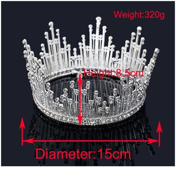 luxurious round pearl bridal tiara crown bride headpiece for women diadem wedding hair jewelry acc jllmax, Silver
luxurious round pearl bridal tiara crown bride headpiece for women diadem wedding hair jewelry acc jllmax, Silver