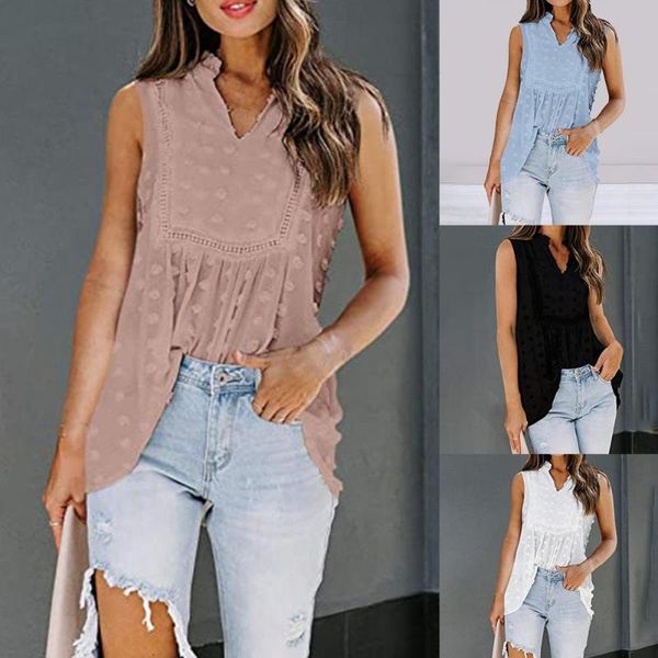 women's t-shirt pullover stylish v neck women chiffon vest comfortable dot print for gathering, White
women's t-shirt pullover stylish v neck women chiffon vest comfortable dot print for gathering, White