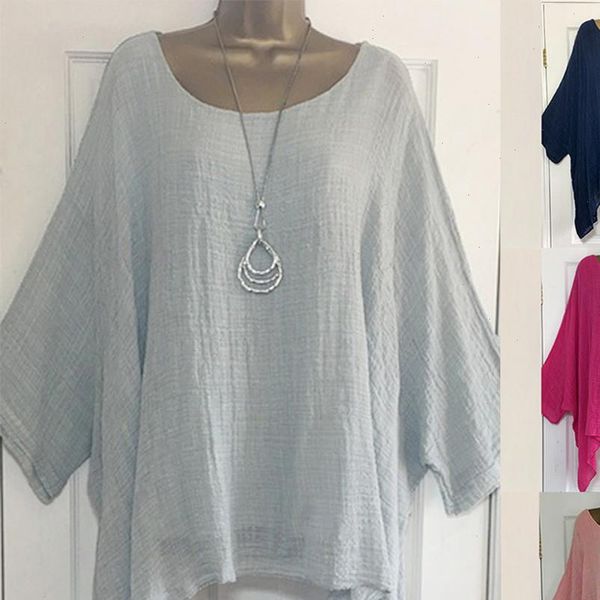 womens blouse ladies casual plus size loose cotton linen solid color shirt blusas mujer de moda 2021 feminina new, White
womens blouse ladies casual plus size loose cotton linen solid color shirt blusas mujer de moda 2021 feminina new, White