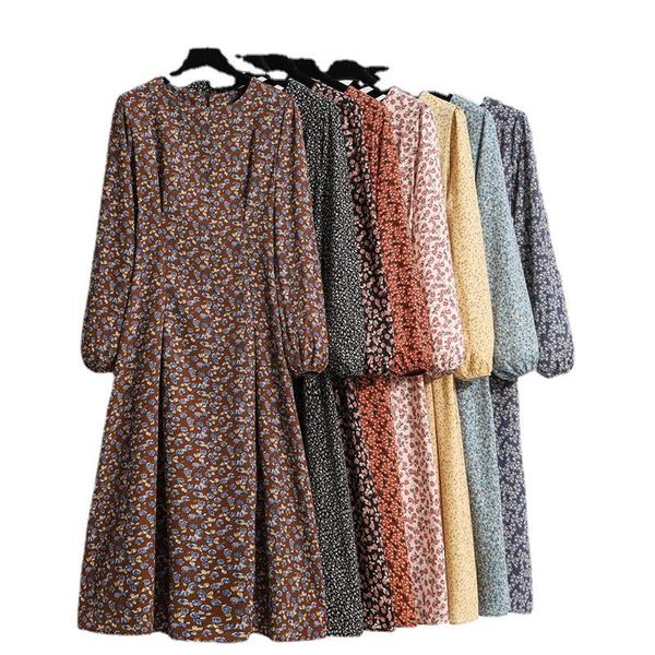 casual dresses autumn and winter dress ladies korean retro floral chiffon long sleeve round neck women's clothing a-line full, Black;gray
casual dresses autumn and winter dress ladies korean retro floral chiffon long sleeve round neck women's clothing a-line full, Black;gray