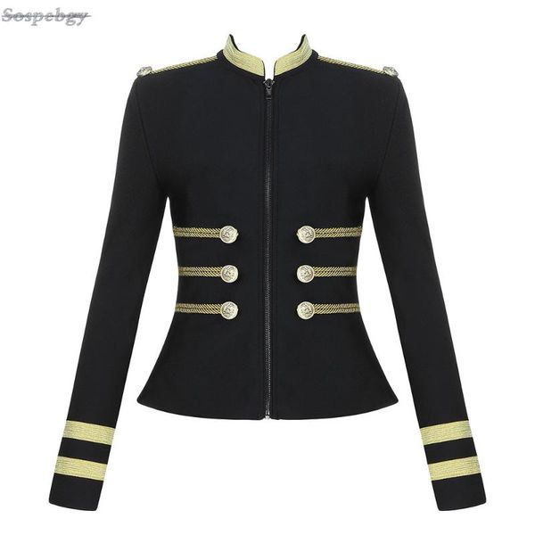 women's jackets 2021 autumn long-sleeved bandage jacket button bright line stitching tight round neck all-match street flight, Black;brown
women's jackets 2021 autumn long-sleeved bandage jacket button bright line stitching tight round neck all-match street flight, Black;brown