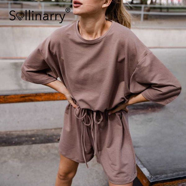 sollinarry loose high street two-piece shorts sets fashion summer women tracksuits casual solid drawstring female suits 210709, White
sollinarry loose high street two-piece shorts sets fashion summer women tracksuits casual solid drawstring female suits 210709, White