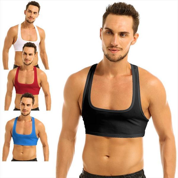 mens sleeveless y back muscle guys tank costume crop gymnastics dj dance male fitness half vest tee, White;black
mens sleeveless y back muscle guys tank costume crop gymnastics dj dance male fitness half vest tee, White;black