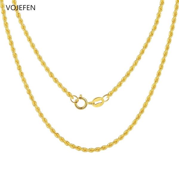 chains vojefen au750 pure yellow gold rope necklace real 18k various weights chain choker jewelry for women wedding gift 2021, Silver
chains vojefen au750 pure yellow gold rope necklace real 18k various weights chain choker jewelry for women wedding gift 2021, Silver