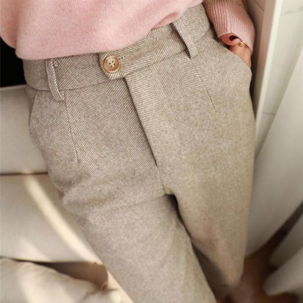 women's pants & capris herringbone women trousers woolen harem pencil autumn winter high waisted casual suit office lady, Black;white
women's pants & capris herringbone women trousers woolen harem pencil autumn winter high waisted casual suit office lady, Black;white