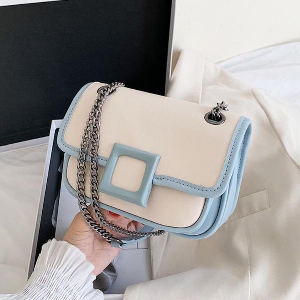 contrast color square crossbody bag 2021 new high-quality pu leather women's designer handbag chain shoulder messenger bag
contrast color square crossbody bag 2021 new high-quality pu leather women's designer handbag chain shoulder messenger bag