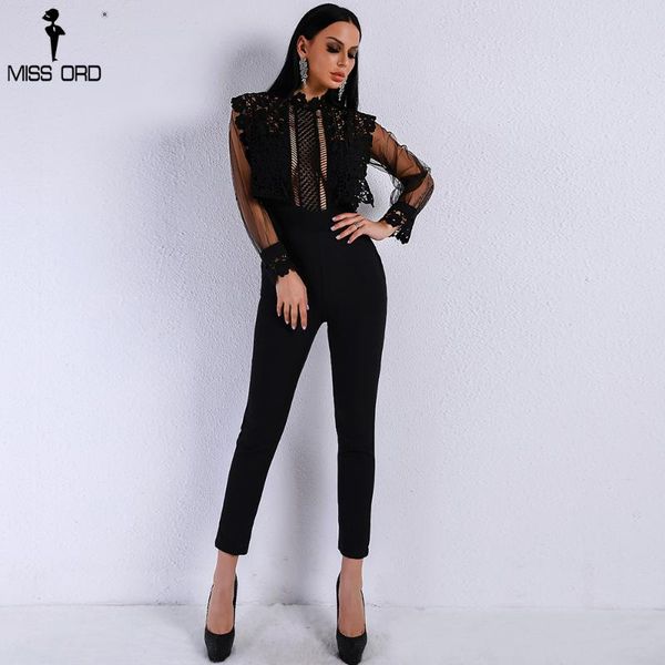 women's jumpsuits & rompers missord 2021 spring and summer lace see through mesh hollow out long sleeve black color jumpsuit ft9079, Black;white
women's jumpsuits & rompers missord 2021 spring and summer lace see through mesh hollow out long sleeve black color jumpsuit ft9079, Black;white