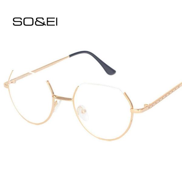 fashion sunglasses frames so&ei vintage round semi-metal women glasses frame clear lens eyewear men optical myopia prescription eyeglasses, Black
fashion sunglasses frames so&ei vintage round semi-metal women glasses frame clear lens eyewear men optical myopia prescription eyeglasses, Black