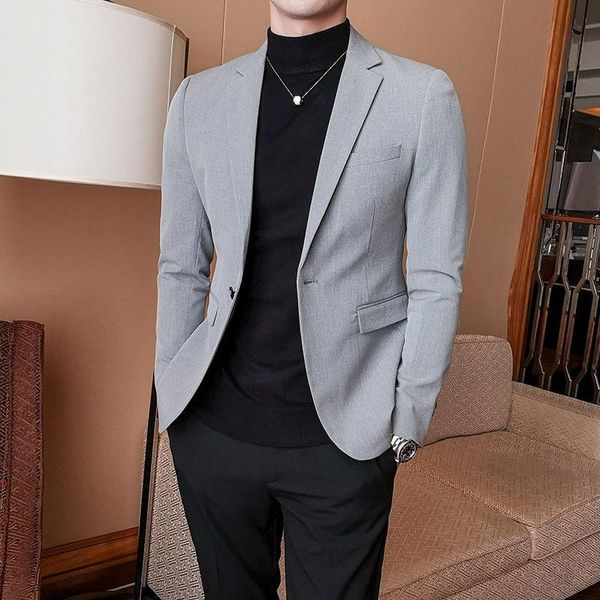 men's suits & blazers autumn men slim casual suit jacket male sold color one button korean style business smart blazer s101, White;black
men's suits & blazers autumn men slim casual suit jacket male sold color one button korean style business smart blazer s101, White;black