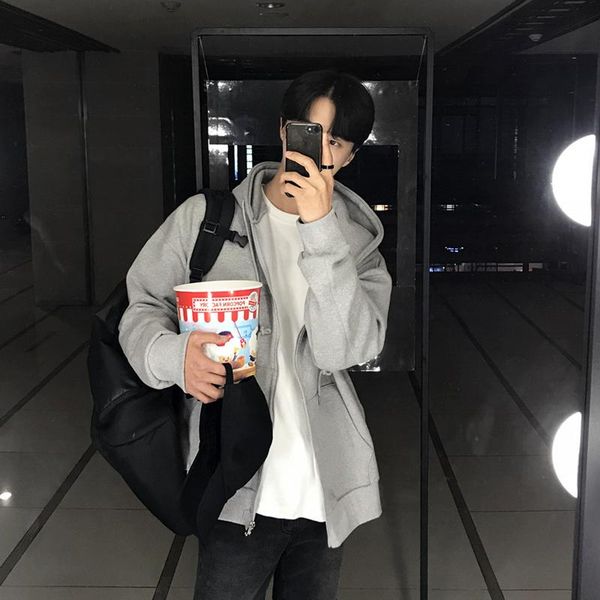 men's hoodies & sweatshirts velvet hooded sweater spring and autumn loose trend all-match jacket winter, Black
men's hoodies & sweatshirts velvet hooded sweater spring and autumn loose trend all-match jacket winter, Black