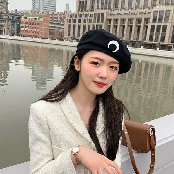 berets well-known chinese designer crescent moon beret for women the trend is versatile print cotton novelty, Blue;gray
berets well-known chinese designer crescent moon beret for women the trend is versatile print cotton novelty, Blue;gray