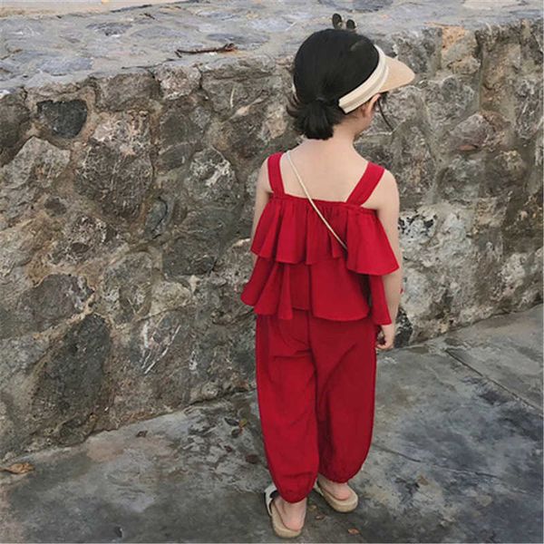 girls red christmas clothing sets new summer fashion sleeveless vest and pants outfits children layered ruffles costumes y0909, White
girls red christmas clothing sets new summer fashion sleeveless vest and pants outfits children layered ruffles costumes y0909, White
