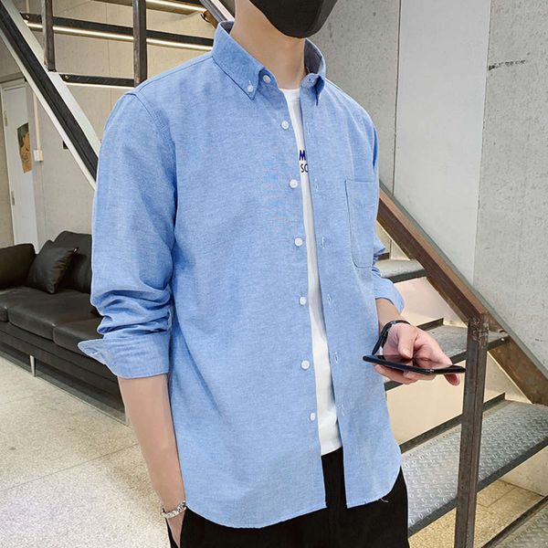 autumn and winter 2020 new men's korean fashion leisure long sleeve shirt trend, White;black
autumn and winter 2020 new men's korean fashion leisure long sleeve shirt trend, White;black