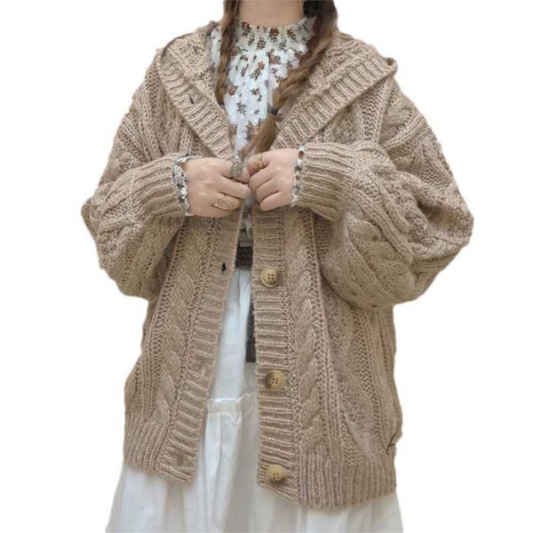 women's sweaters japanese vintage v neck cardigan sweater women button down cable knit open front long sleeve cozy hooded oversize, White;black
women's sweaters japanese vintage v neck cardigan sweater women button down cable knit open front long sleeve cozy hooded oversize, White;black