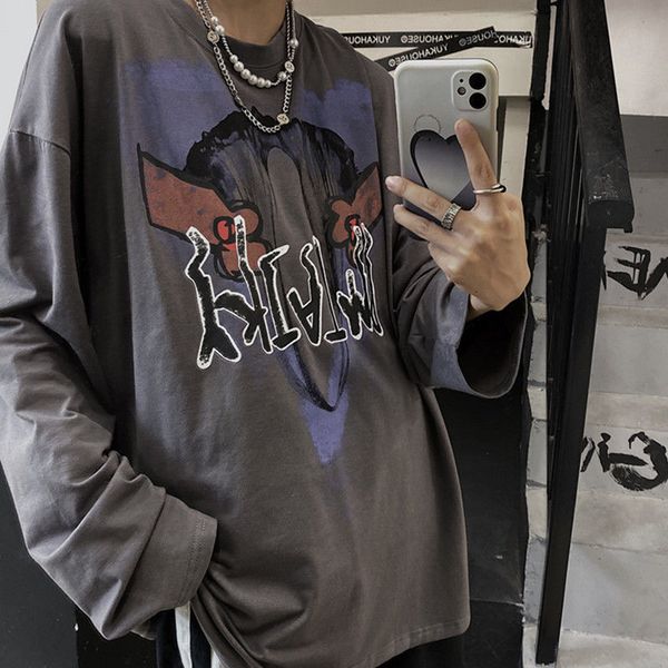 2021 new gray oversized t shirt streetwear harajuku autumn funny tees spring long sleeve high street japan t-shirt 660e, White;black
2021 new gray oversized t shirt streetwear harajuku autumn funny tees spring long sleeve high street japan t-shirt 660e, White;black
