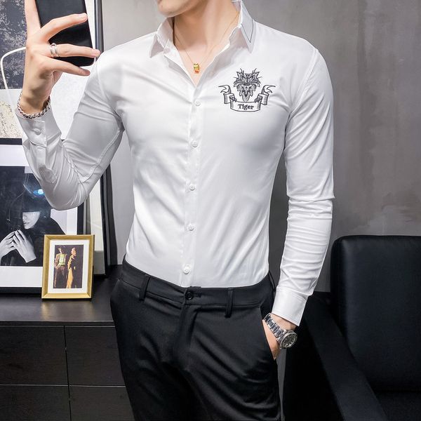 dress business shirts men's long, casual social long sleeve thin shirt streetwear white male blouse q3fn, White;black
dress business shirts men's long, casual social long sleeve thin shirt streetwear white male blouse q3fn, White;black