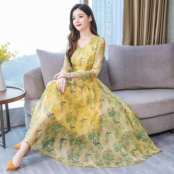 casual dresses 2021 vintage 3xl plus size print maxi autumn winter long sleeve floral chiffon dress women elegant bodycon party vestido, Black;gray
casual dresses 2021 vintage 3xl plus size print maxi autumn winter long sleeve floral chiffon dress women elegant bodycon party vestido, Black;gray