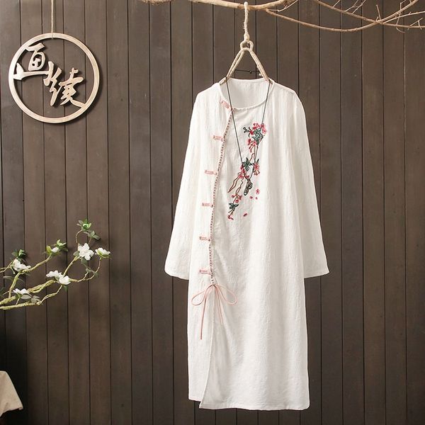 cotton chinese dress qipao robe vintage femme vestidos o-neck long sleeves plate buttons cheongsam han chinese clothing 11542, Red
cotton chinese dress qipao robe vintage femme vestidos o-neck long sleeves plate buttons cheongsam han chinese clothing 11542, Red
