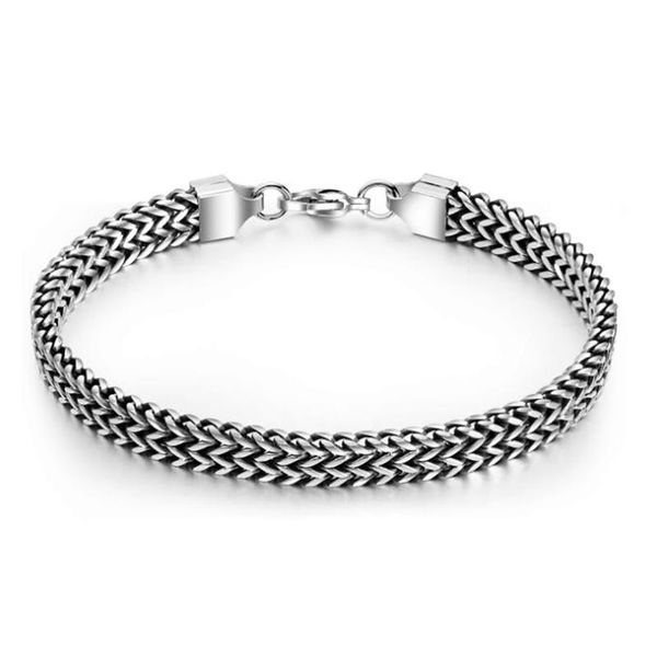 link, chain stainless steel men punk rock vintage fashion bracelet bangle jewelry gift for him, Black
link, chain stainless steel men punk rock vintage fashion bracelet bangle jewelry gift for him, Black