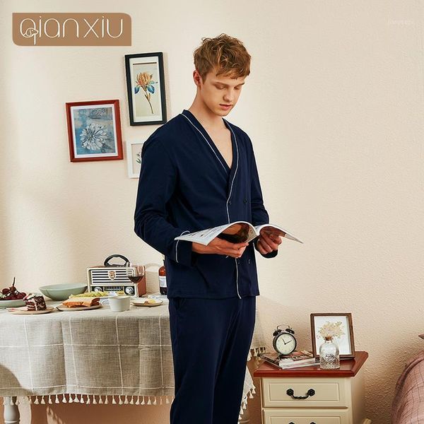 men's sleepwear 2021 autumn homewear men casual pajama sets male mo cotton suit long sleeve turn-down collar shirt & pants xxl, Black;brown
men's sleepwear 2021 autumn homewear men casual pajama sets male mo cotton suit long sleeve turn-down collar shirt & pants xxl, Black;brown