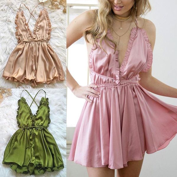 women's jumpsuits & rompers european american style women v-neck backless sling playsuits pajamas ladies solid loose casual strap short, Black;white
women's jumpsuits & rompers european american style women v-neck backless sling playsuits pajamas ladies solid loose casual strap short, Black;white