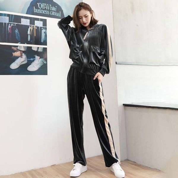 autumn casual two piece set women gold velvet suit womens fashion women clothing fashion roupas femininas lounge wear eb50tz, White
autumn casual two piece set women gold velvet suit womens fashion women clothing fashion roupas femininas lounge wear eb50tz, White